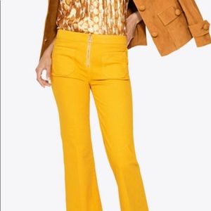 Tory Burch Luisa zip front flare Jean size 26